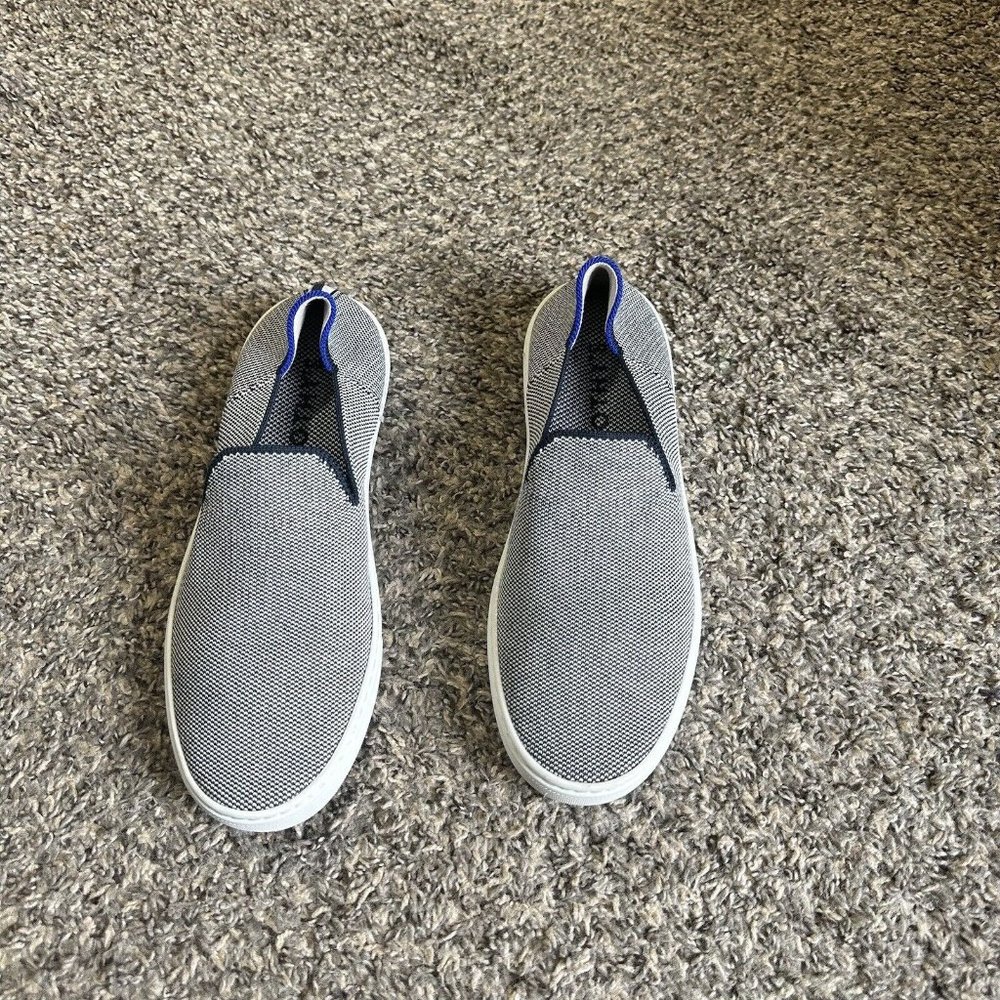 Rothy's The Original Slip On Sneaker Anchor Textile Blue Gray Women’s US 7.5